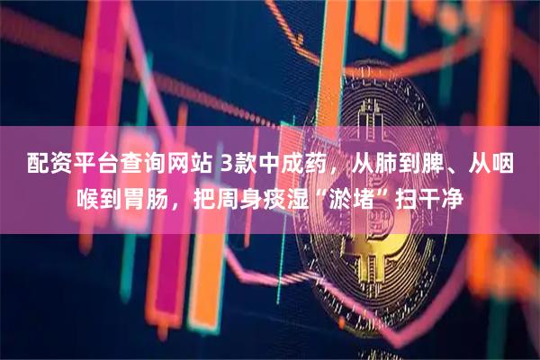 配资平台查询网站 3款中成药，从肺到脾、从咽喉到胃肠，把周身痰湿“淤堵”扫干净